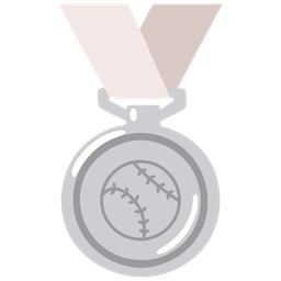baseball and 2nd place medal
