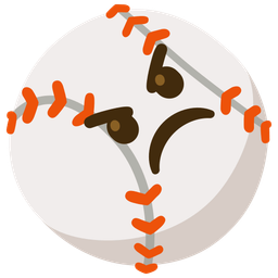 baseball and angry face