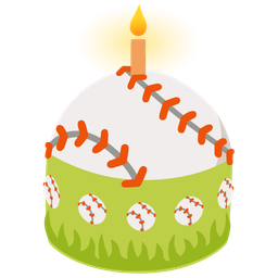 baseball and birthday cake