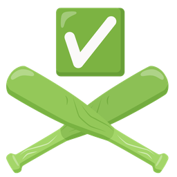 baseball and check mark button