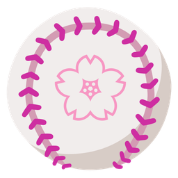 baseball and cherry blossom