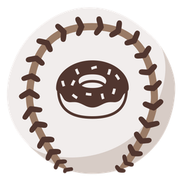baseball and doughnut