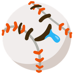 baseball and drooling face