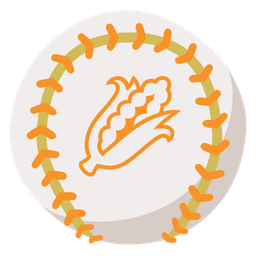 baseball and ear of corn