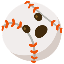 Baseball and Face with open mouth