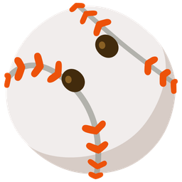 Baseball and Face without mouth