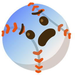 baseball and fearful face