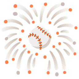 baseball and fireworks