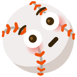 baseball and flushed face