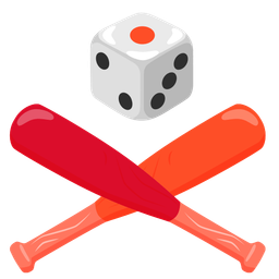 baseball and game die