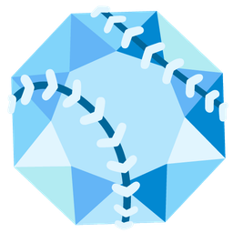 baseball and gem stone