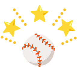 baseball and glowing star