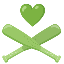 baseball and green heart