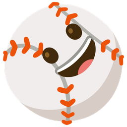 Baseball and Grinning face