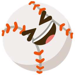 Baseball and Grinning squinting face