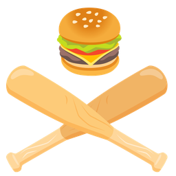 baseball and hamburger