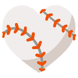 baseball and heart suit