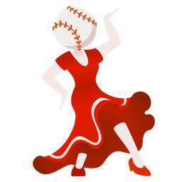 baseball and high-heeled shoe