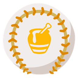 baseball and honey pot