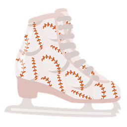 baseball and ice skate