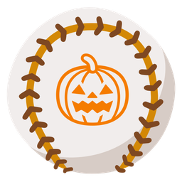 baseball and jack-o-lantern