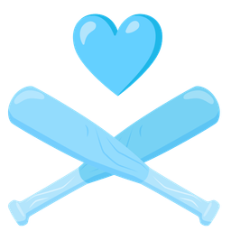 baseball and light blue heart