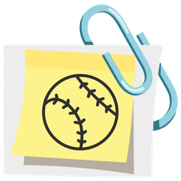 baseball and linked paperclips