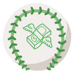 baseball and money with wings