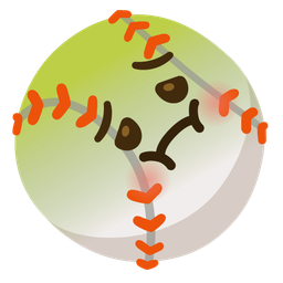 Baseball and Nauseated face