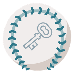 baseball and old key