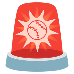 baseball and police car light