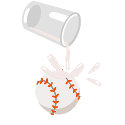 baseball and pouring liquid