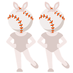 baseball and rabbit face