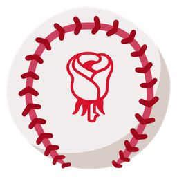 baseball and rose