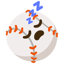 baseball and sleeping face