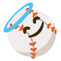 Baseball and Smiling face with halo