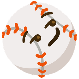 baseball and smirking face