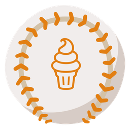 baseball and soft ice cream