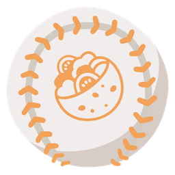 baseball and stuffed flatbread