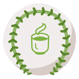 baseball and teacup without handle