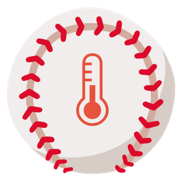 baseball and thermometer