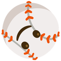 Baseball and Upside-down face