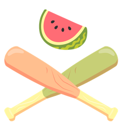 baseball and watermelon