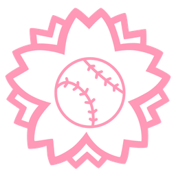 baseball and white flower