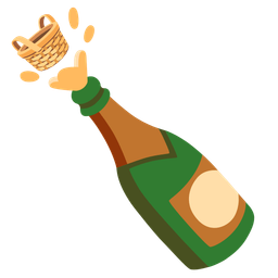 Basket and Bottle with popping cork
