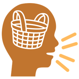 basket and bust in silhouette