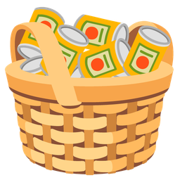 Basket and Canned food