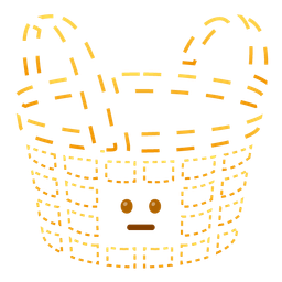 basket and dotted line face