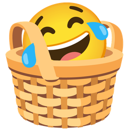 Basket and Face with tears of joy