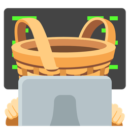 Basket and Laptop